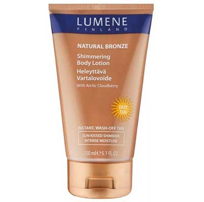 lumene natural bronze shimmering body lotion